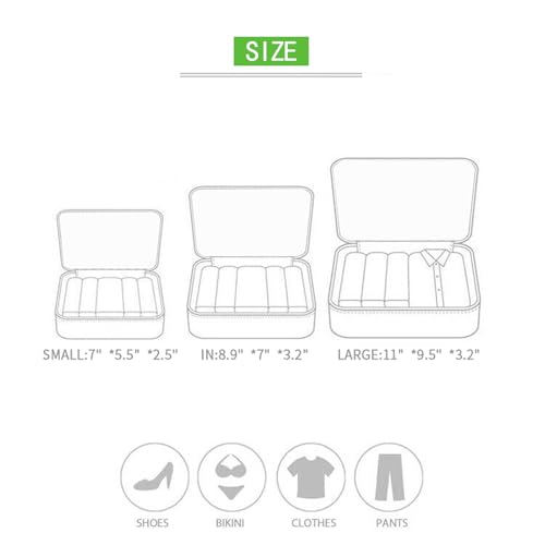 Seersucker Packing Cubes, 3 Pack Blank for DIY Embroidery Kids Travel Organizer - color: Green