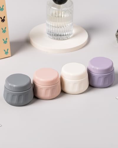 Mrsdry Travel Containers for Toiletries, TSA Approved Travel Size Toiletries 4 Pack, Refillable Containers, With Clear Bag, Leak Proof Silicone Jars, Essentials Creams Jars Carrying Small Items - color: Red Rock, size: 1 OZ (30ML)