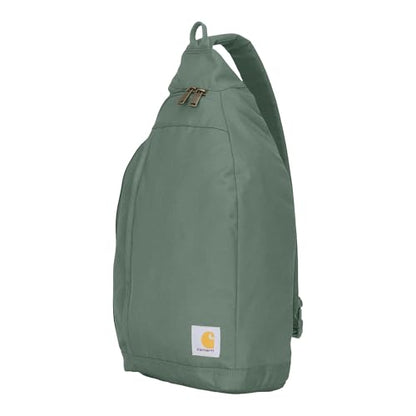 Carhartt Durable Sling Bag, Crossbody Backpack with Side Release Buckle, Tablet Sleeve and Adjustable Strap, Greenslate, 10L - color: Green Slate