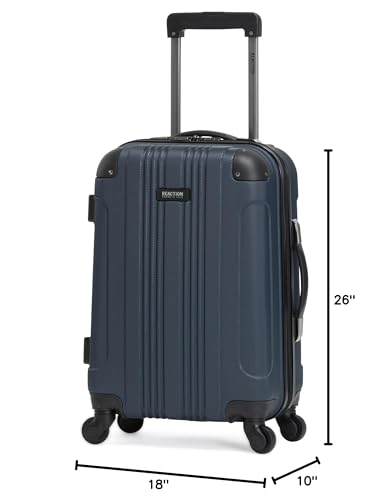 Kenneth Cole REACTION Out of Bounds Lightweight Hardshell 4-Wheel Spinner Luggage, Naval, 24-Inch Checked - color: Naval, size: 24-Inch Checked