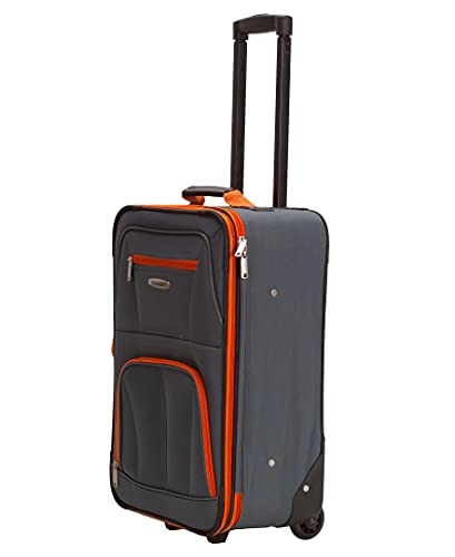 Rockland Fashion Softside 4 Piece Luggage Set, Expandable, (14" Tote/19"/24"/28"), Charcoal - color: Charcoal, size: 4 Piece (28"/24"/19"/14" Tote)