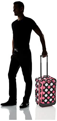 Rockland Fashion Softside 2 Piece Luggage Set, Expandable, (14" Tote/19" Upright), Multi Pink Dot - color: Multi Pink Dot, size: 2 Piece (19"/14" Tote)