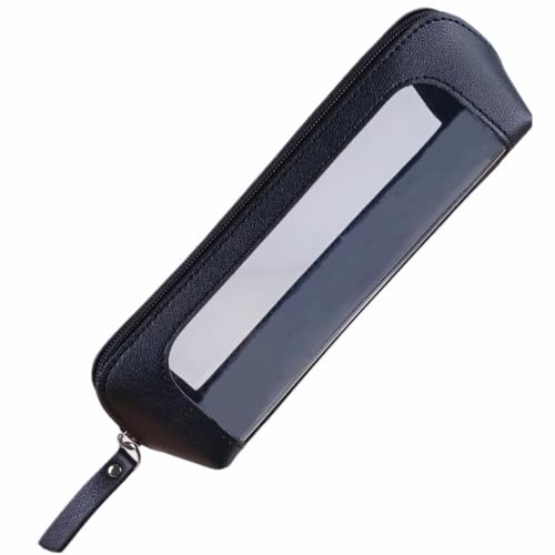 22.9cm(9인치) 투명 메이크업 브러시 백, 소형 필통, 다기능 파우치 - color: 블랙.