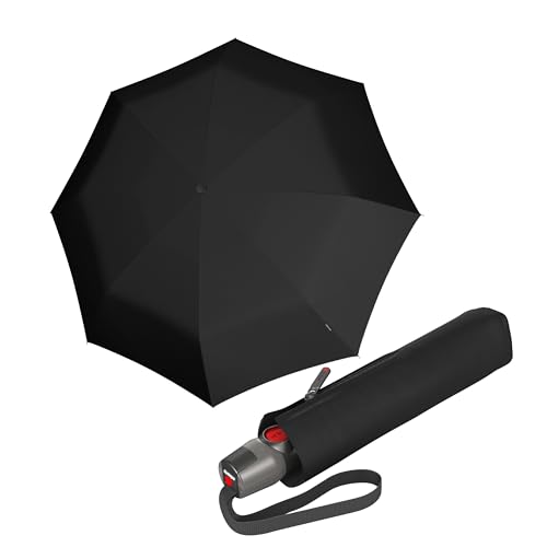 Knirps T.200 UV Protection Umbrella for Sun, Automatic Windproof, Black | 38in Canopy, UPF 50+ Transparent UV Blocks 95% UVA 98% UVB, Automatic Open Close, Windproof to 93mph - color: Black UV Protection
