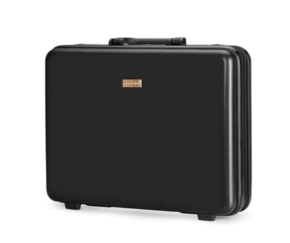 Baxi&barna ABS&PC Business Briefcase, Security Lockbox for Important Documents, New Aluminum Frame Money Box
