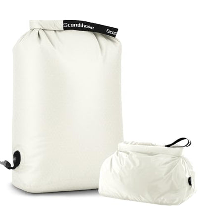 Travel Laundry Bags, Pump-Free Compression Dirty Clothes Bag - color: White, size: 23" L × 17" W × 6.5" H