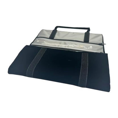 UnionPlus Velvet Jewelry Roll Organizer, 11 Grids, Black - color: Black, size: 11-Grids