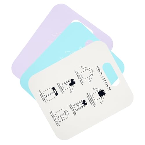 ABOOFAN Shirt Folding Board 3-Pack Clothes Folder Folding Board for T-Shirts and Long-Sleeve Shirts Space-Saving Laundry Organizer for Home Travel and Closet Storage