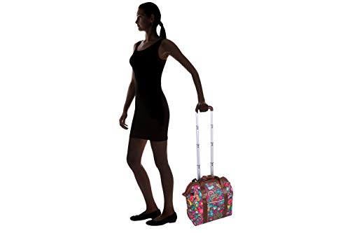 Lily Bloom Design Pattern Carry on Bag Wheeled Cabin Tote (Playful Gray) - color: Playful Gray