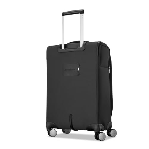 Samsonite 2-PC Soft-Sided 21/29” (Carry-On & Large Checked), Lightweight Expandable Element Luggage Set with 2 Front & 1 Side Pocket, Four Spinner Wheels, Adjustable Handle, Durable- Black - color: Black, size: 2-Piece Set (21/29)