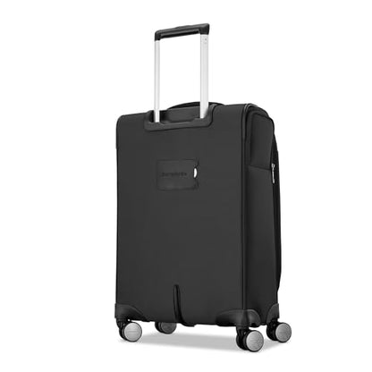 Samsonite 2-PC Soft-Sided 21/29” (Carry-On & Large Checked), Lightweight Expandable Element Luggage Set with 2 Front & 1 Side Pocket, Four Spinner Wheels, Adjustable Handle, Durable- Black - color: Black, size: 2-Piece Set (21/29)