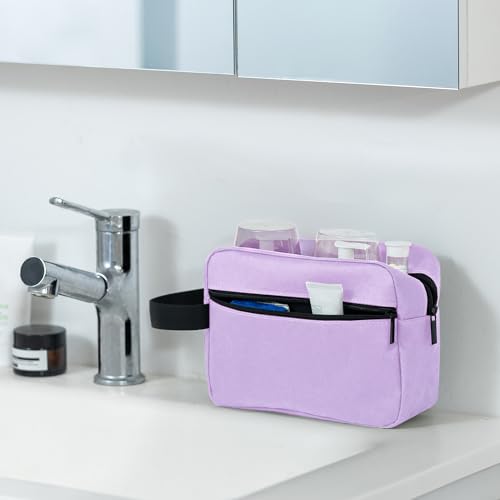 Elviros Hanging Toiletry Bag, Lightweight Dopp Kit, Small, Lavender Purple - color: Lavender Purple, size: Small