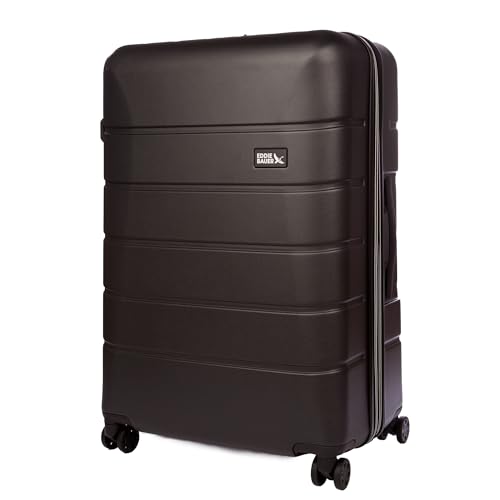 Eddie Bauer Glacier Hardside Spinner Durable PC/ABS Construction 2-Piece Set Suitcase Luggage, Carbon - color: Carbon, size: 2-Piece Luggage Set