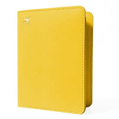 Passport Holder for Travel - RFID Blocking for Women & Men - color: Energetic Yellow