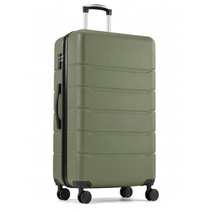 Simple Deluxe 24 Inch Hardside Carry On Luggage with Spinner Wheels - color: Olive Green, size: 20 inch