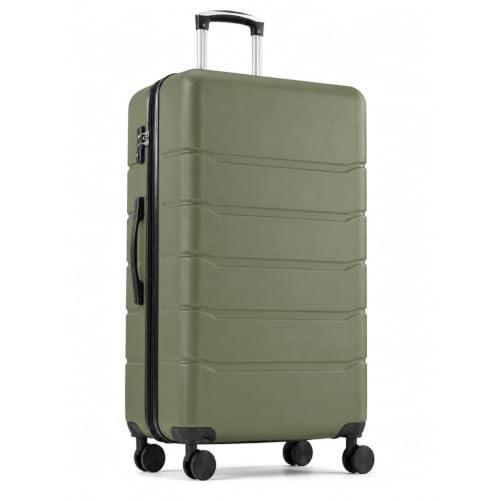 Simple Deluxe 24 Inch Hardside Carry On Luggage with Spinner Wheels - color: Olive Green, size: 20 inch