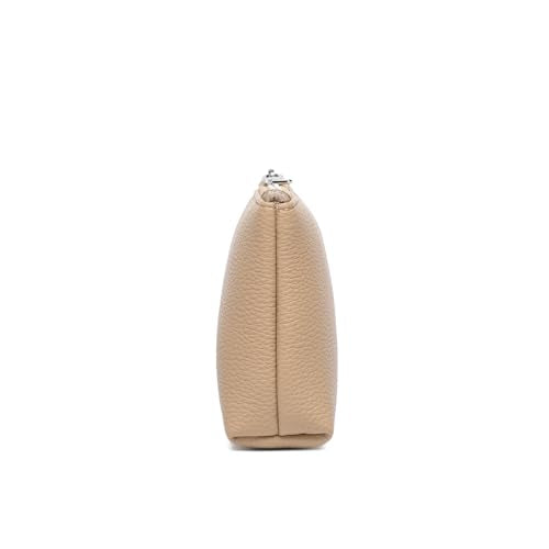 Small Makeup Bag for Purse, Leather Cosmetic (Sandy) - color: PU/Sandy