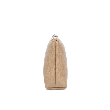Small Makeup Bag for Purse, Leather Cosmetic (Sandy) - color: PU/Sandy