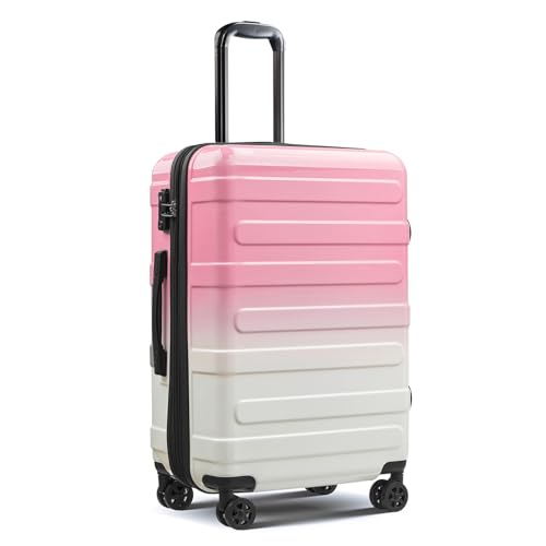 Carry on Luggage 22x14x9 Airline Approved, Expandable - color: Blush Pink, size: S (20 In Carry-on)