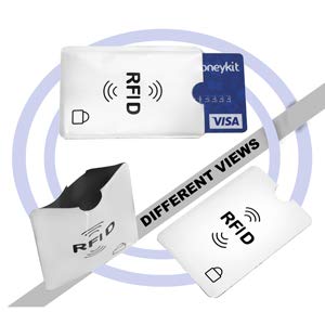 SaiTech IT 10 Pack RFID Blocking Sleeves for Debit and Credit Cards,Silver - size: RFID Card Sleeve 10 Pcs