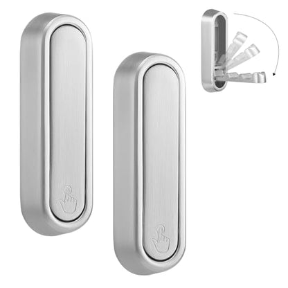 Folding Wall Hooks, 2 Pack, Silver, Zinc Alloy, Heavy Duty Coat Hooks - color: Silver, size: 2 Pcs