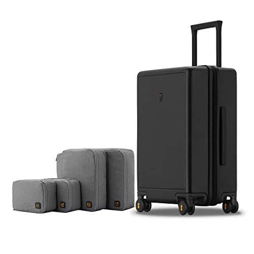 LEVEL8 Carry on Suitcase, 20 Inch Hardshell Carry on Luggage with Wheel - color: Black, size: 20 Inch
