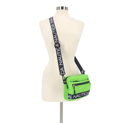 Nautica Nylon Bean crossbody/Belt Bag adjustable shoulder strap - color: Lime