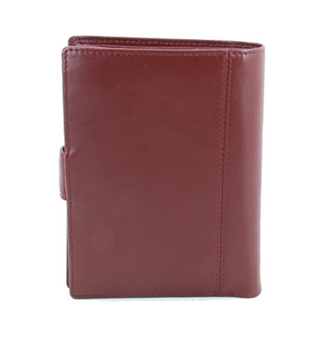 Genuine Sheep Leather Smart Family Size Passport Travel Wallet/Holder (ruby woo) - color: ruby woo
