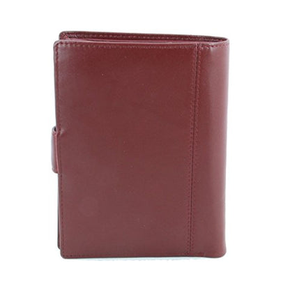 Genuine Sheep Leather Smart Family Size Passport Travel Wallet/Holder (ruby woo) - color: ruby woo