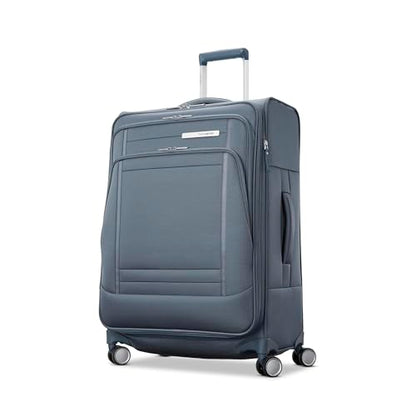 Samsonite UpLIFT Lightweight Medium Checked Softside Luggage with Spinner Wheels - Expandable - Airline-Approved, Polyester Soft Suitcase for Ultra Light Travel - Elemental Blue - color: Elemental Blue, size: Medium Checked
