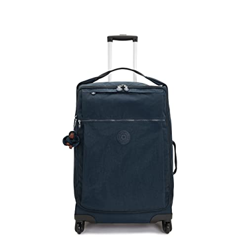 Kipling Women's Darcey Medium 26-Inch Softside Checked Rolling Luggage, 360 Degree Spinning Wheels, Adjustable Packing Straps - color: True Blue Tonal, size: Checked-Medium 26-Inch