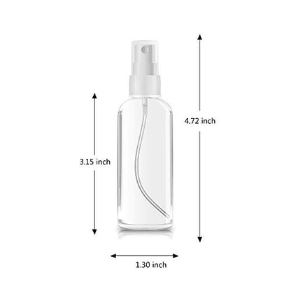 4팩 소형 스프레이 병 56.7g(2온스) 투명 플라스틱 빈 리필 가능한 미니 스프릿처 - color: 4팩, size: 2 Ounce