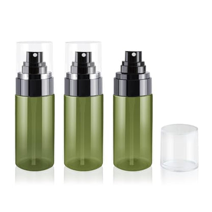 3PCS 50ml Mini Spray Bottles for Travel – Refillable Small Spray Bottle Set with Fine Mist Spray Bottles for Facial Mist, Toners, Perfume - color: Green - 1.7oz