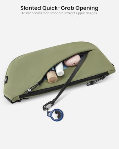 Flux 2L Sling Chest Bag with RFID Blocking Crossbody for Men Women - color: Avocado Green