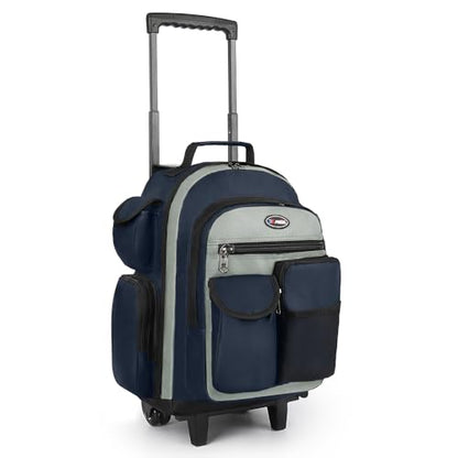 20" 2-in-1,Wheeled Travel Luggage Bag w/Telescopic Handle - color: JH-2560-Blue-20