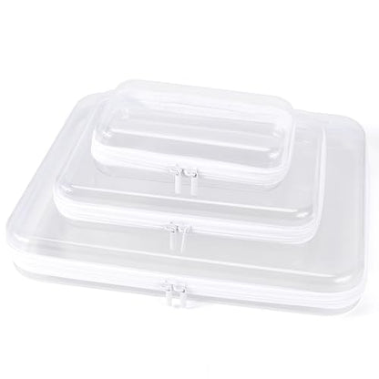 YOPCDJ 3팩 투명 하드 쉘 지퍼 케이스, 화이트. - color: 화이트., size: XL+L+S