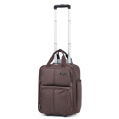 Hanke 16 Inch Underseat Carry On Luggage with 2 Wheels Airline Approved - color: Coffee, size: 16 Inch
