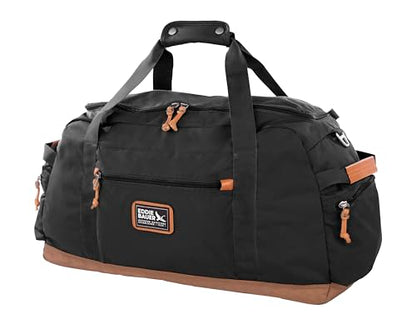 Eddie Bauer Bygone Duffel | Travel | Lightweight | Durable | Rugged Polyester/Nylon | U-Shaped Main Compartment - color: Black, size: 40L