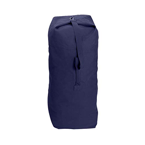 Heavyweight Top Load Canvas Duffle Bag - color: Navy Blue, size: 25" X 42"