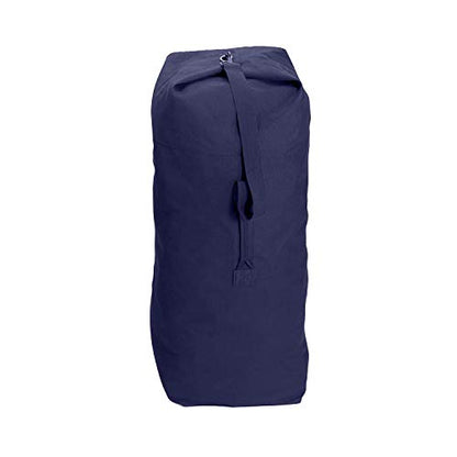 Heavyweight Top Load Canvas Duffle Bag - color: Navy Blue, size: 25" X 42"