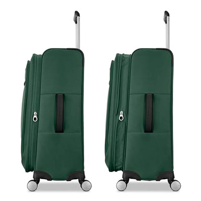 Samsonite Soft-Sided 25-Inch Lightweight Medium Checked Expandable Element Suitcase: Durable, 360° Spinner Wheels, Adjustable Telescopic Handle, 2 Front & 1 Side Pocket- Bistro Green - color: Bistro Green, size: 25-Inch Checked-Medium