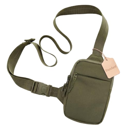 Travel Sling Bag for Men & Women, Anti-Theft RFID Blocking Crossbody Bags - color: Green 2.0 Standard
