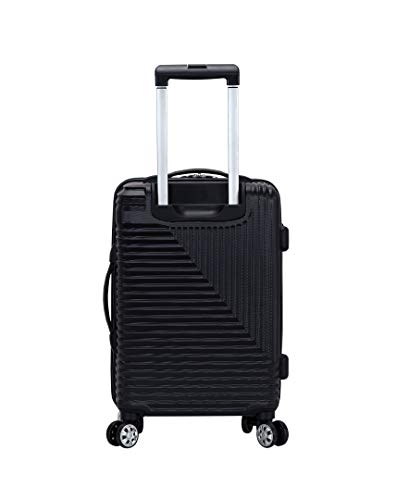 Rockland Star Trail Hardside 2 Piece Expandable Spinner Wheel Luggage Set, (20"/24"/28"), Black - color: Black, size: 2-Piece Set (28"/20")