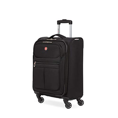 SwissGear 4010 Softside Luggage with Spinner Wheels, Black, Carry-On 18-Inch - size: Carry-On 18-Inch
