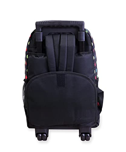 Everest Wheeled Backpack with Pattern, Polkadot, One Size - color: Polkadot