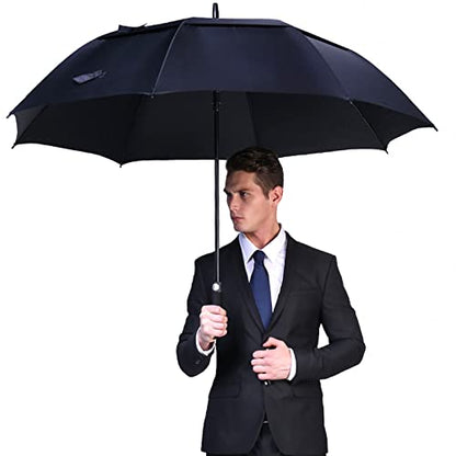 G4Free 47/54/62/68/72 Inch Golf Umbrella Windproof Auto Open Large Umbrella - color: Black, size: 68 inch