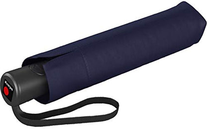 Knirps A.200 Medium Duomatic Windproof Umbrella for Adults – Automatic Open Close 38.5" Canopy, Travel Case Included - color: Navy