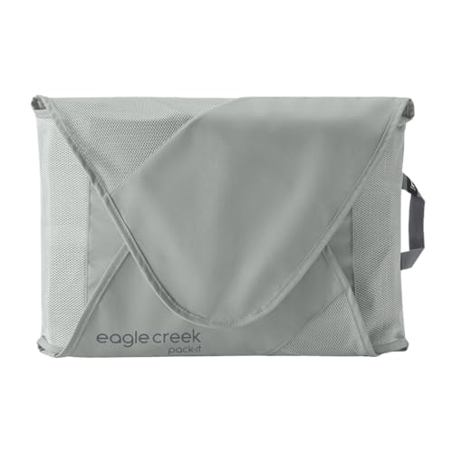 Eagle Creek Pack-It Reveal Garment Folder, Large, Storm Grey | Travel Garment Bag with Compression Wings to Maximize Luggage Space, Convenient Top Handle, Quick-Drying Material - color: Grey