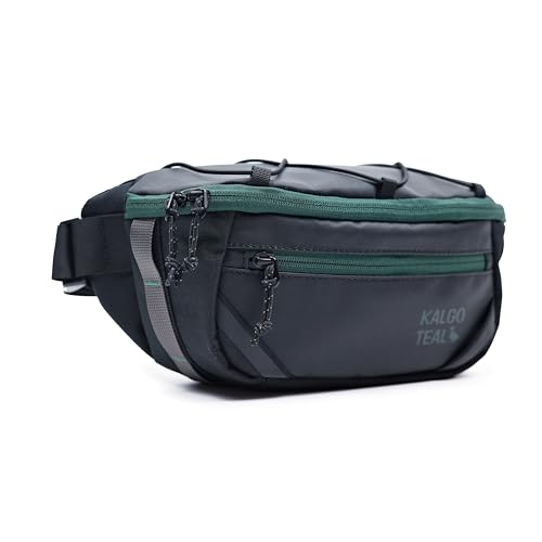 Travel Fanny Pack 3L, Crossbody Adjustable Strap, Padded Back, Water Repellent - color: Black Stealth