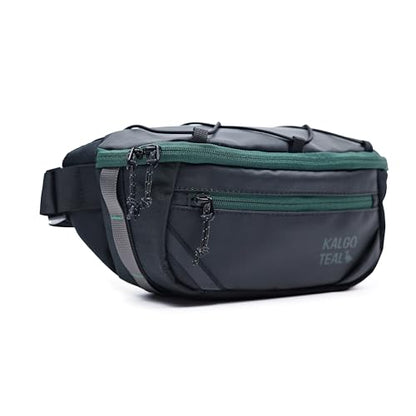 Travel Fanny Pack 3L, Crossbody Adjustable Strap, Padded Back, Water Repellent - color: Black Stealth